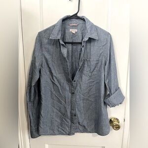 Denim Button Down Blouse